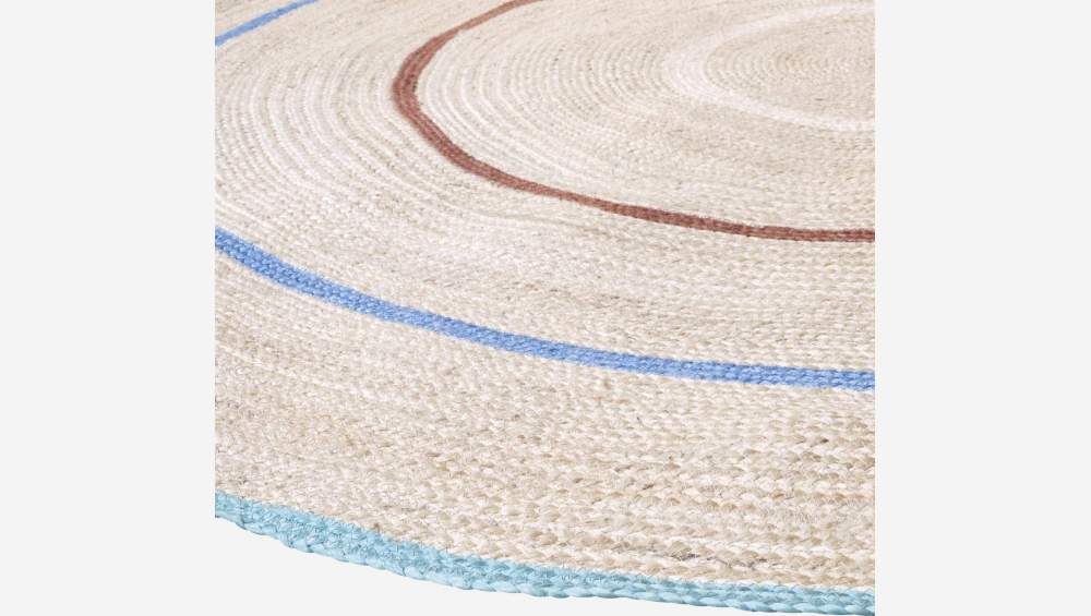 Tapis rond en jute - 200 cm - Multicolore