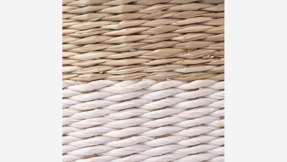 Panier de rangement en jonc de mer - 40 x12 cm - Naturel