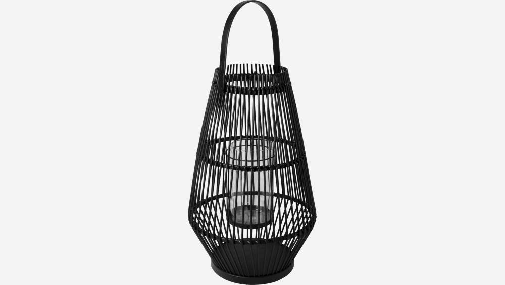 Lanterne en bambou - 29 x 45 cm - Noir