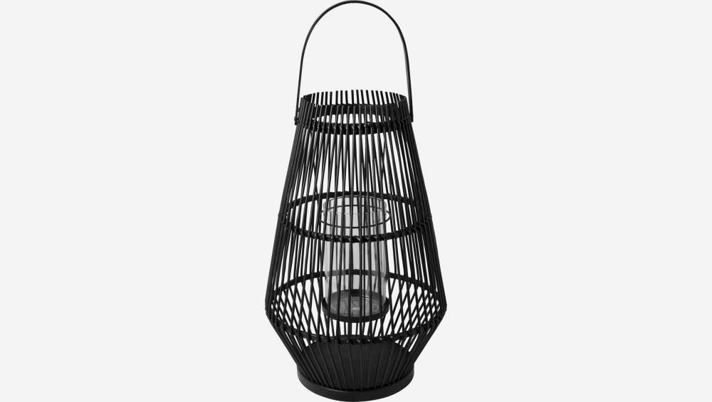 Lanterne en bambou - 29 x 45 cm - Noir