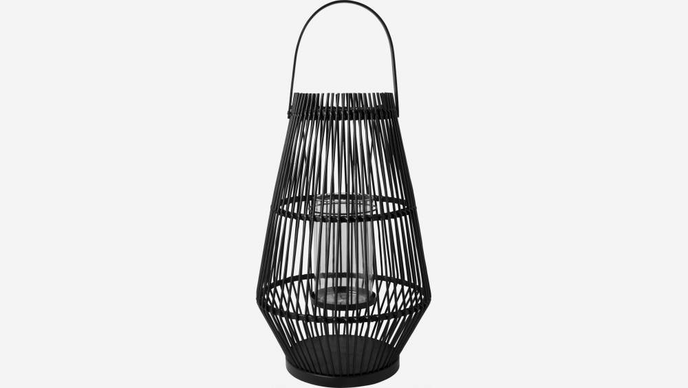 Lanterne en bambou - 29 x 45 cm - Noir