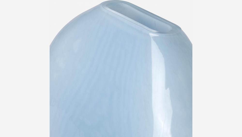 Vase en verre soufflé - 23 cm - Bleu