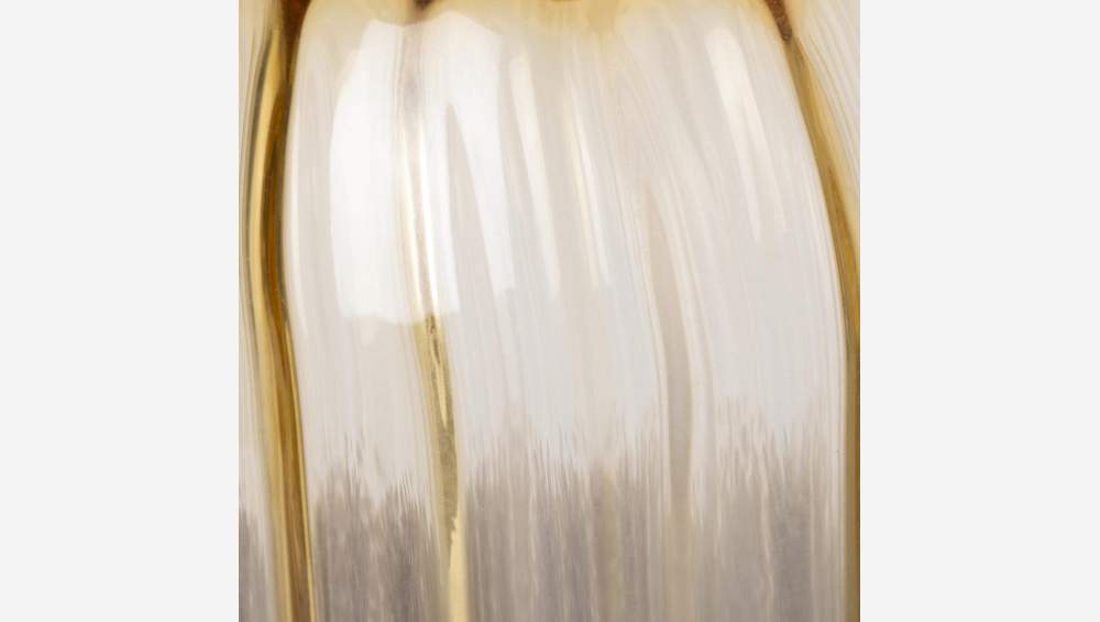 Vase en verre soufflé - 18 x 32 cm - Beige