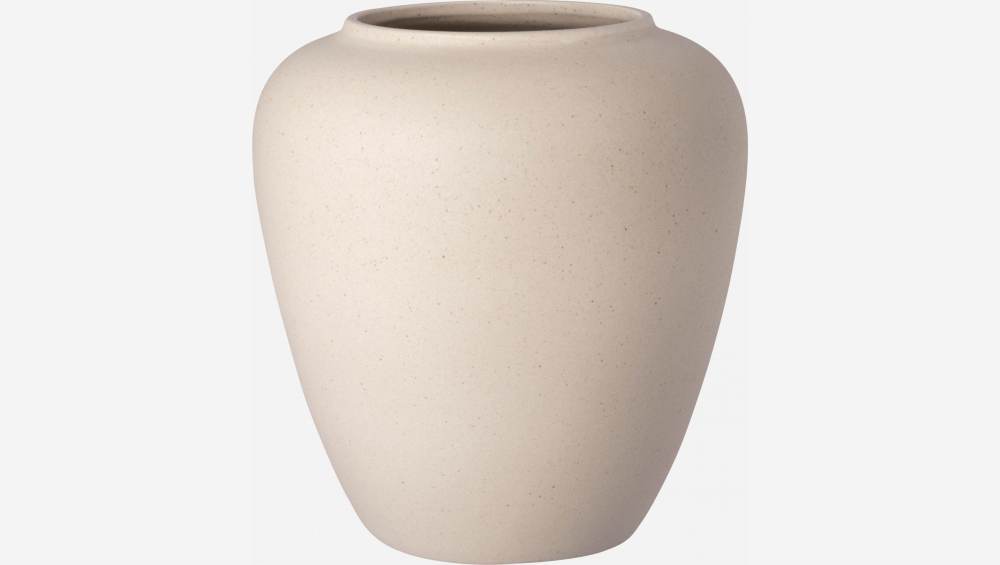 Vase en grès - 21 x 23 cm - Beige