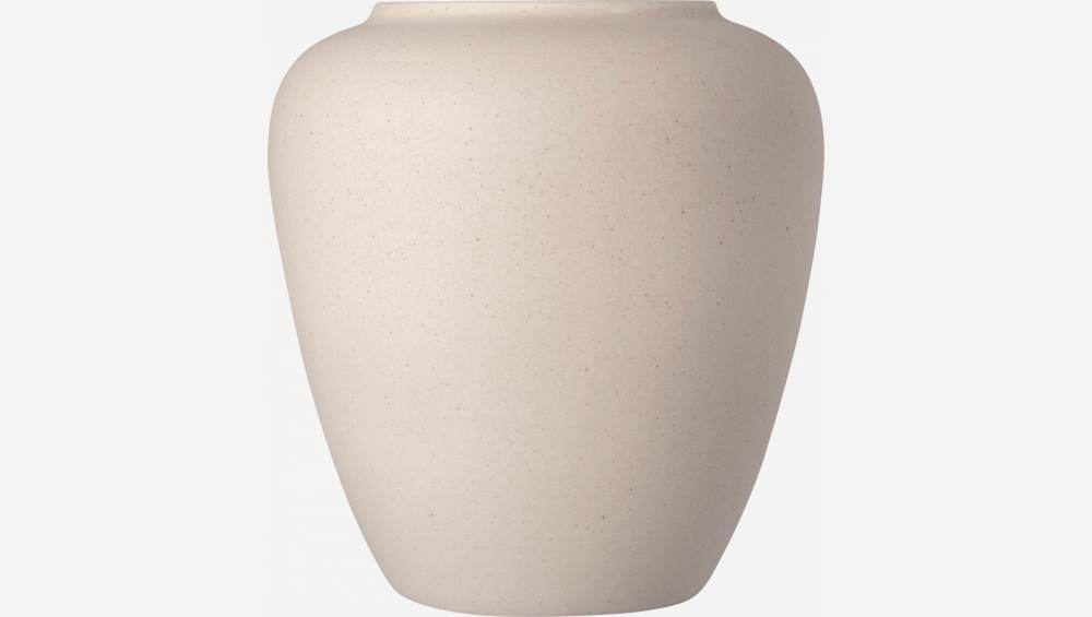 Vase en grès - 21 x 23 cm - Beige