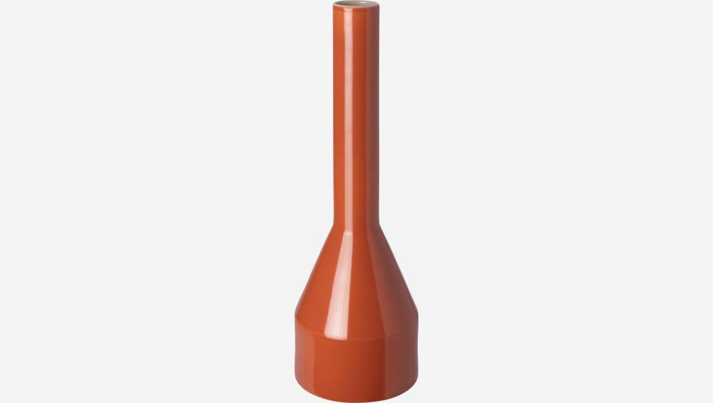 Vase en grès - 10 x 30 cm - Orange - Design by Frédéric Sofia