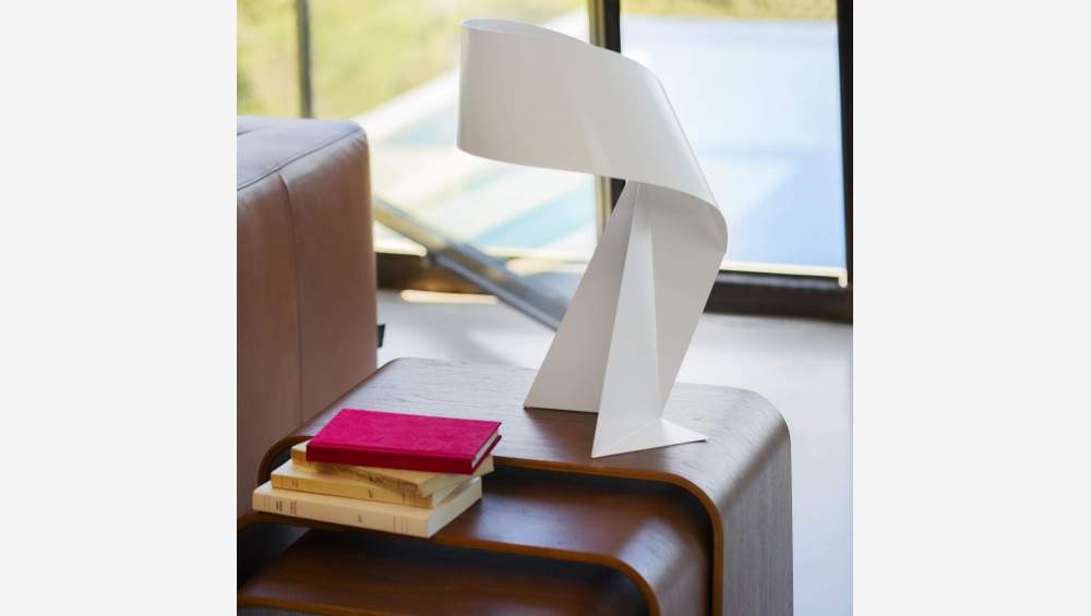 Lampe de table en métal - Blanc - 52 cm