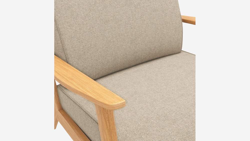 Fauteuil en tissu Lucca - Blanc mastic 