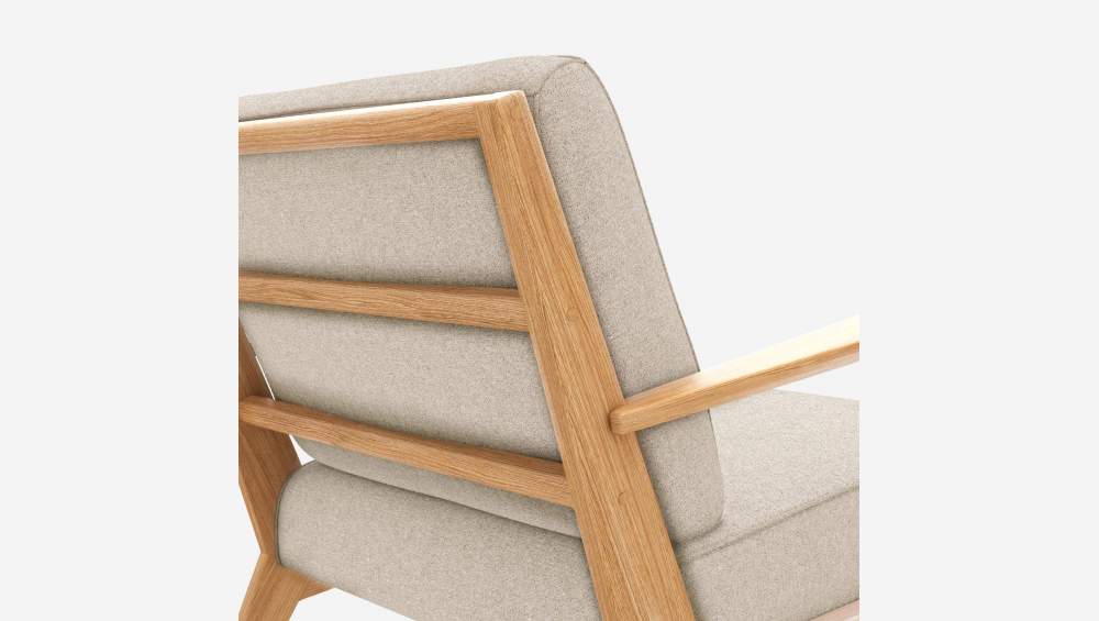 Fauteuil en tissu Lucca - Blanc mastic 