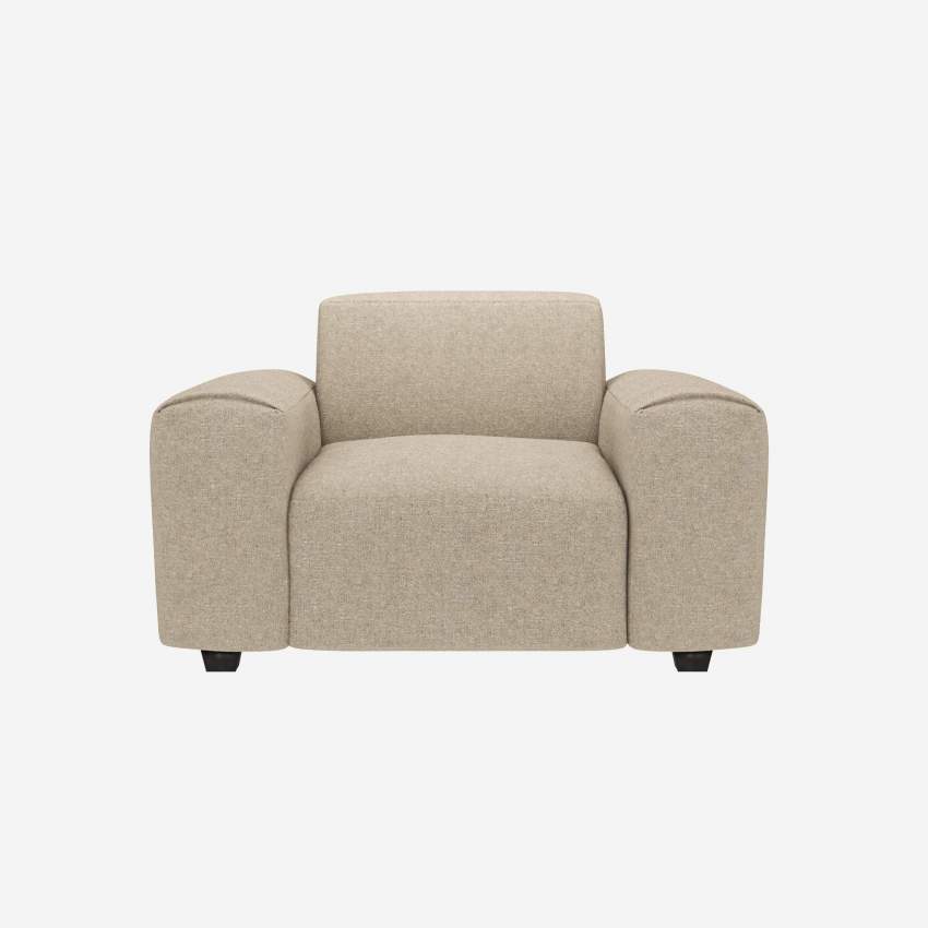 Fauteuil en tissu Lucca - Blanc mastic