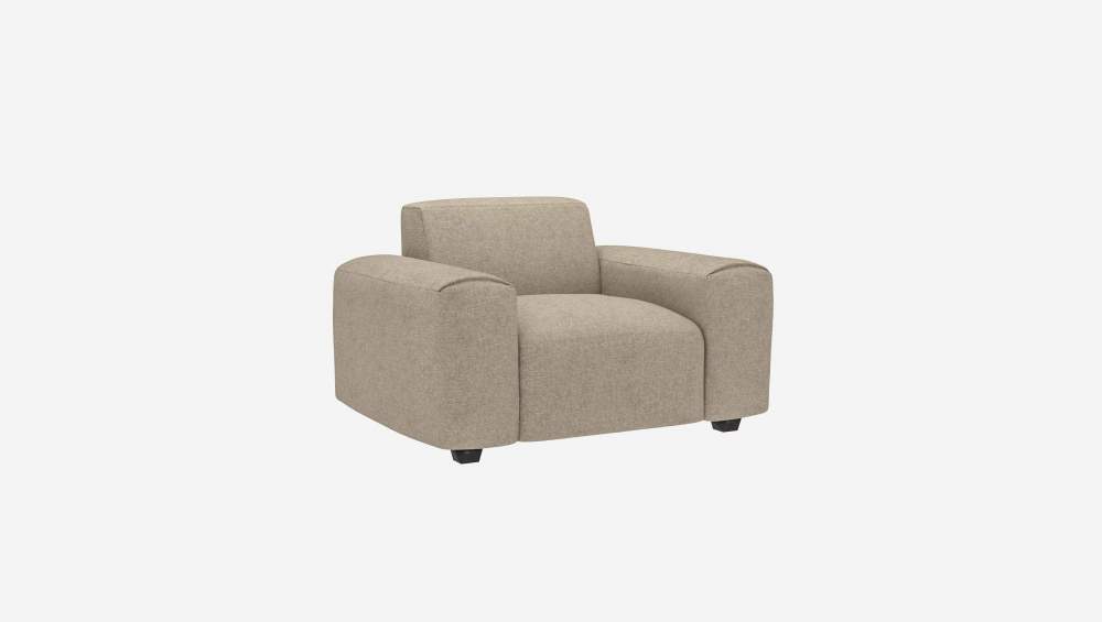 Fauteuil en tissu Lucca - Blanc mastic