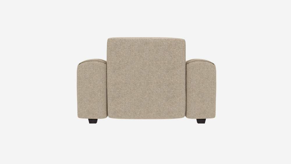 Fauteuil en tissu Lucca - Blanc mastic