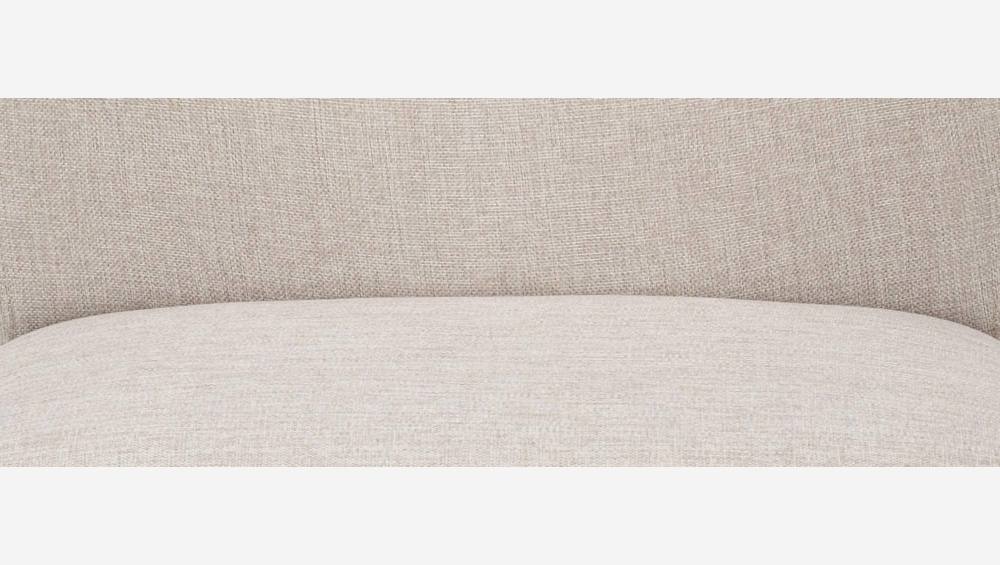 Chaise en tissu - Gris clair - Pieds chêne