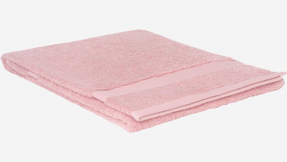 Serviette de toilette en coton - 70 x 140 cm - Rose