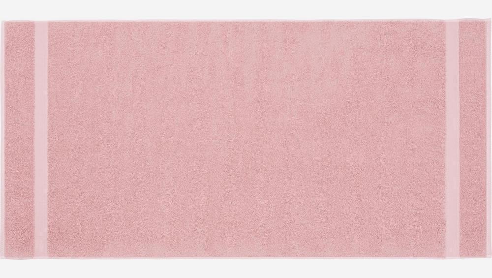 Serviette de toilette en coton - 70 x 140 cm - Rose