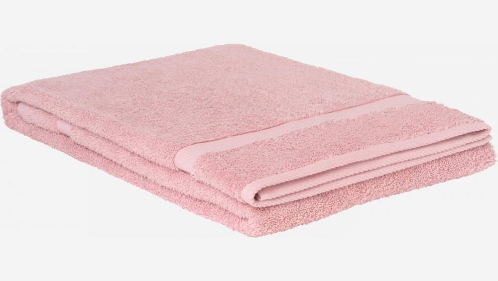 Drap de bain en coton - 100 x 150 cm - Rose