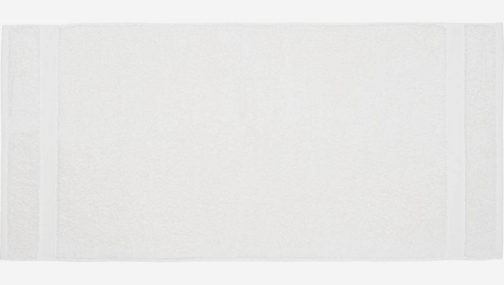 Serviette de toilette en coton - 50 x 100 cm - Blanc