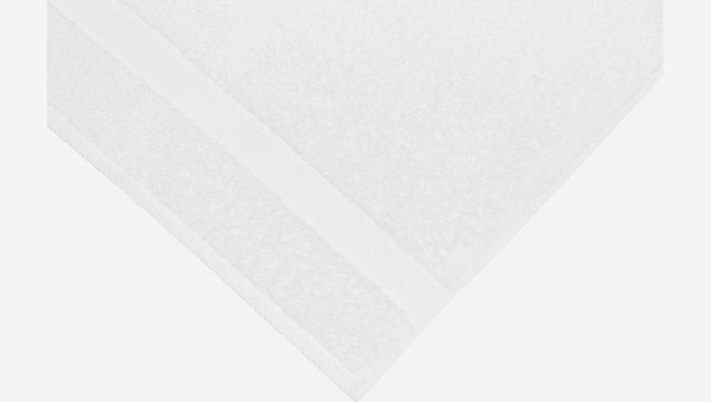 Serviette de toilette en coton - 50 x 100 cm - Blanc