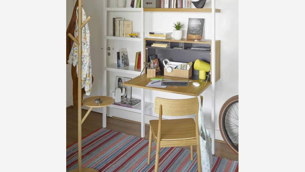 Bureau à suspendre en bois laqué - Blanc - Design by Terence Woodgate