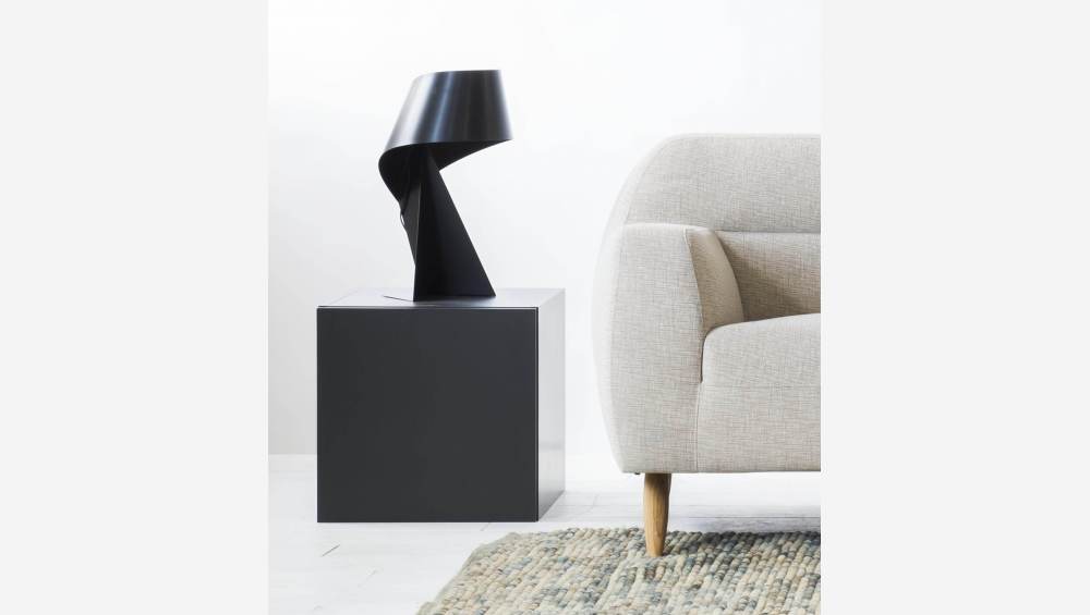 Lampe de table en métal - Noir - 36 cm