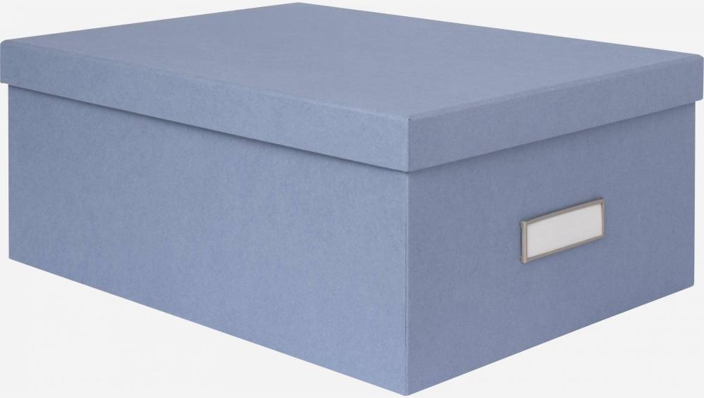 Lot de 2 boîtes gigognes en carton – Bleu