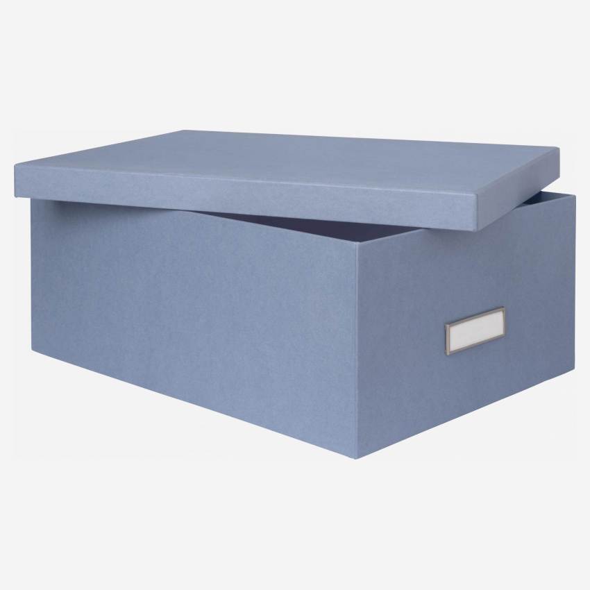 Lot de 2 boîtes gigognes en carton – Bleu