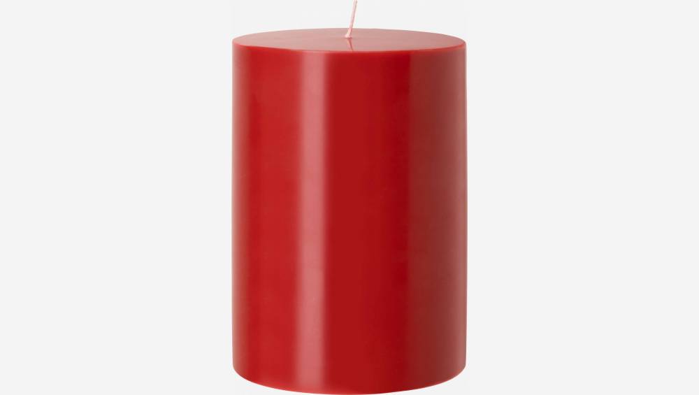 Bougie cylindrique - 10,5 x 15 cm - Rouge