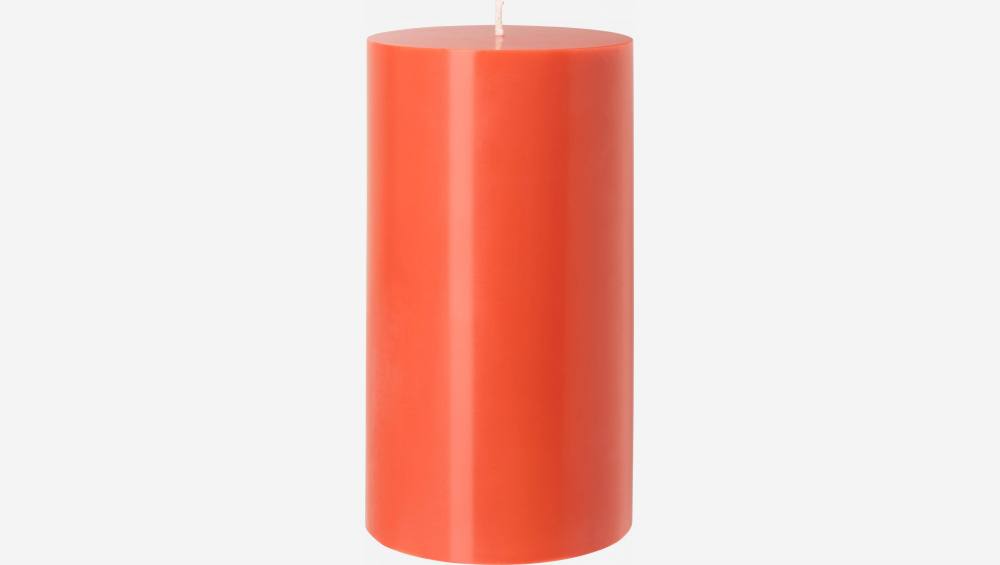 Bougie cylindrique - 10,5 x 20 cm - Corail