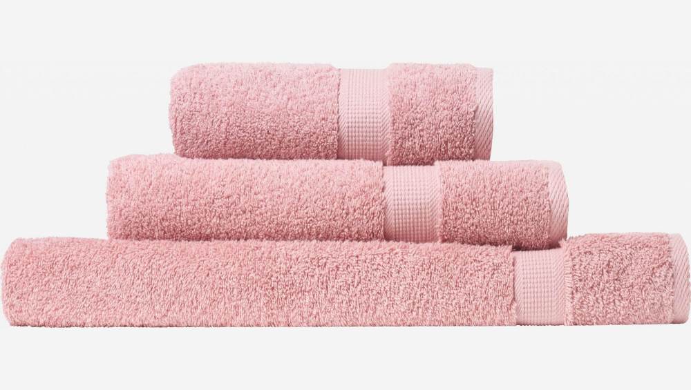 Drap de bain en coton - 100 x 150 cm - Rose