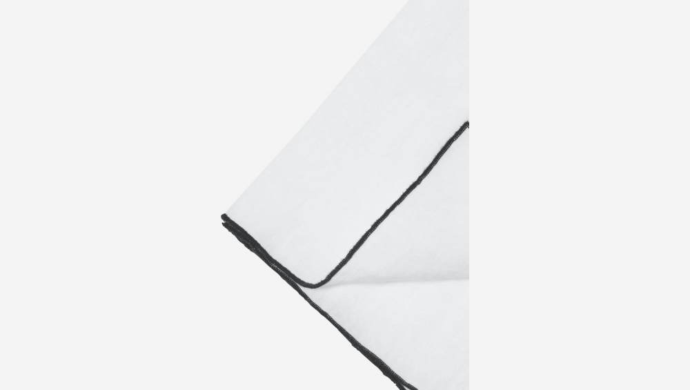 Lot de 2 serviettes de table en lin - 45 x 45 cm - Blanc