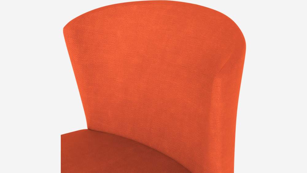 Chaise mi-haute de bar en tissu - Orange