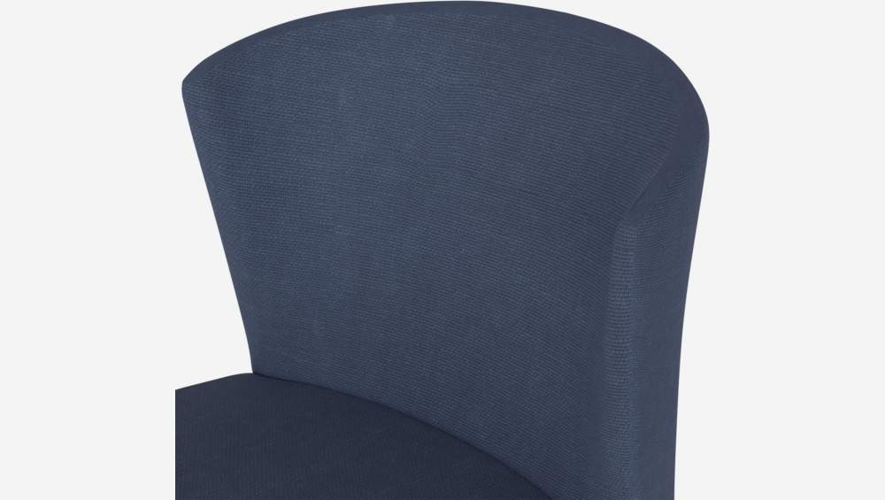 Chaise mi-haute de bar en tissu - Bleu