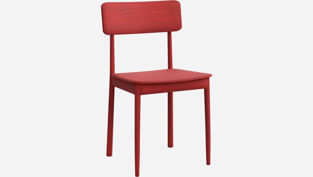 Chaise en hêtre - Rouge