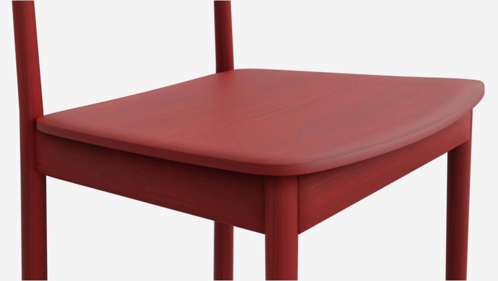 Chaise en hêtre - Rouge