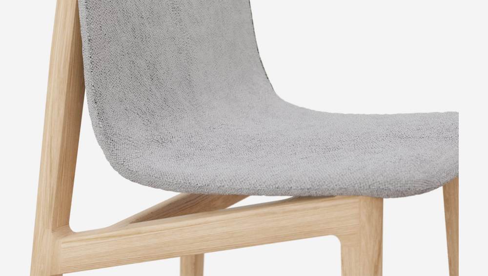 Chaise en frêne et tissu - Gris - Design by Noé Duchaufour