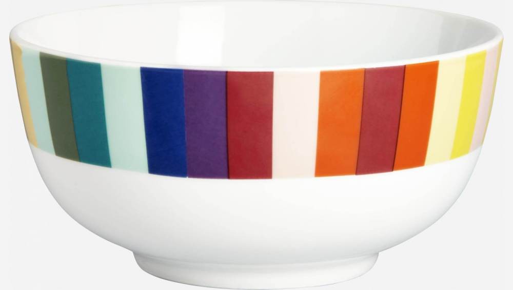 Lot de 4 bols en porcelaine – 16 cm – Multicolore