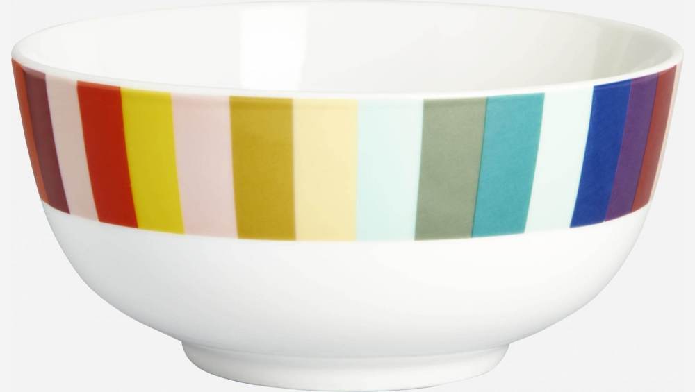 Lot de 4 bols en porcelaine – 16 cm – Multicolore