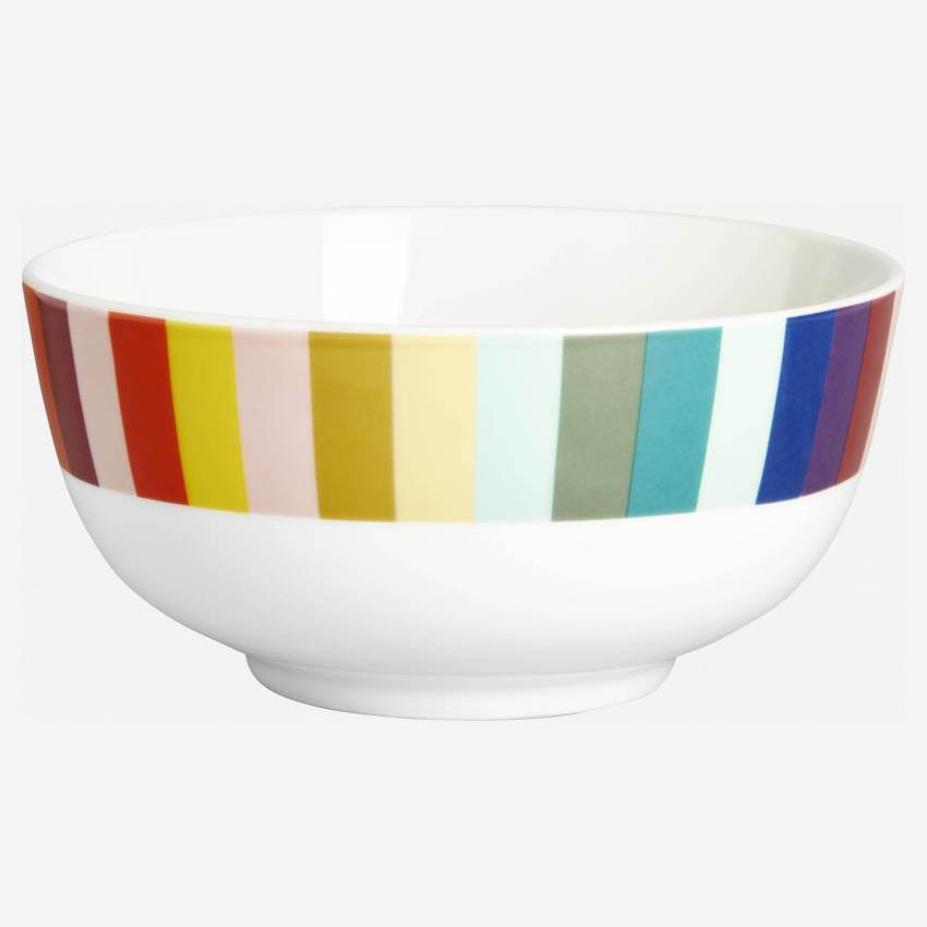 Lot de 4 bols en porcelaine – 16 cm – Multicolore