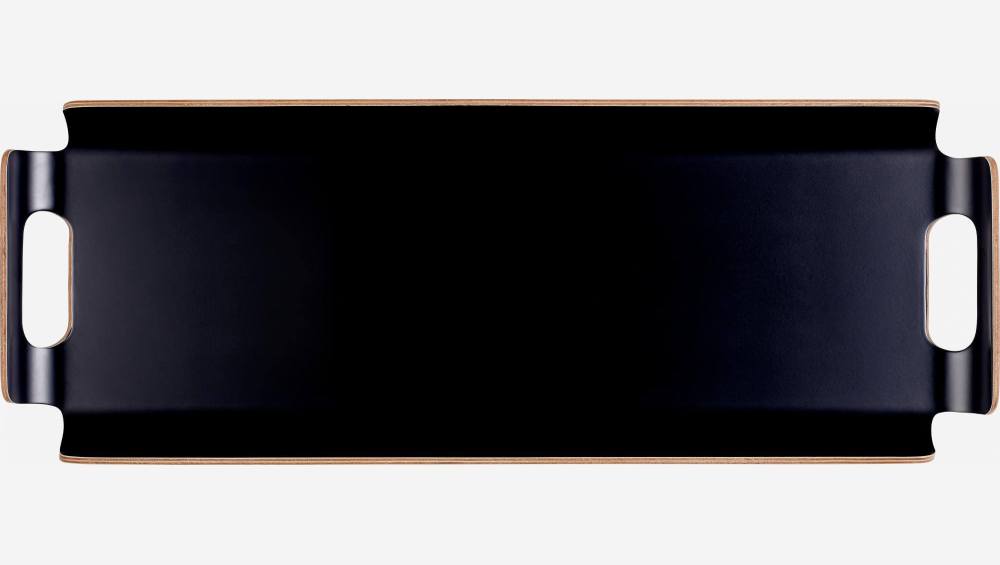 Plateau rectangulaire 50x20 cm en bois noir