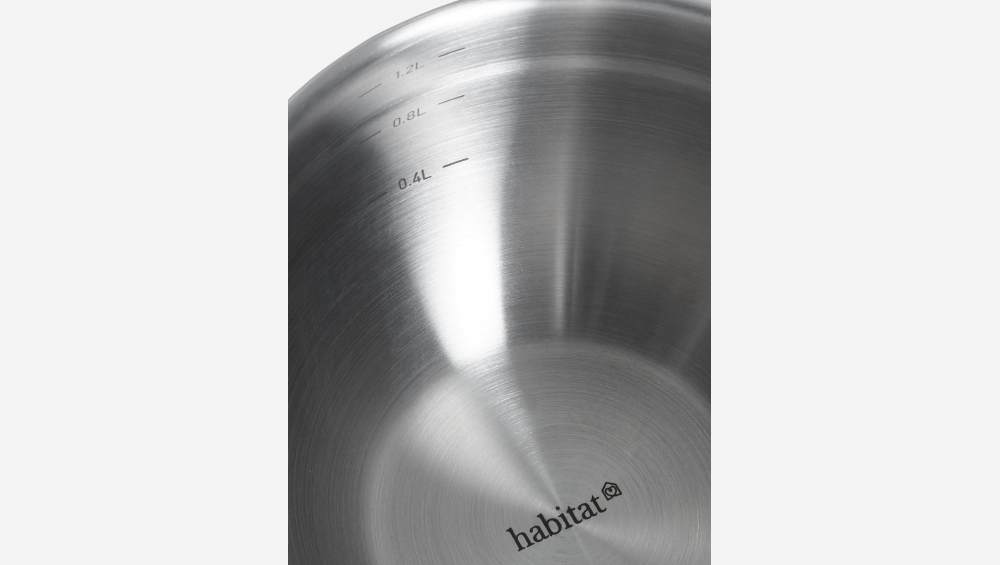 Bol en inox avec base anti-dérapante - 16 cm - Argent