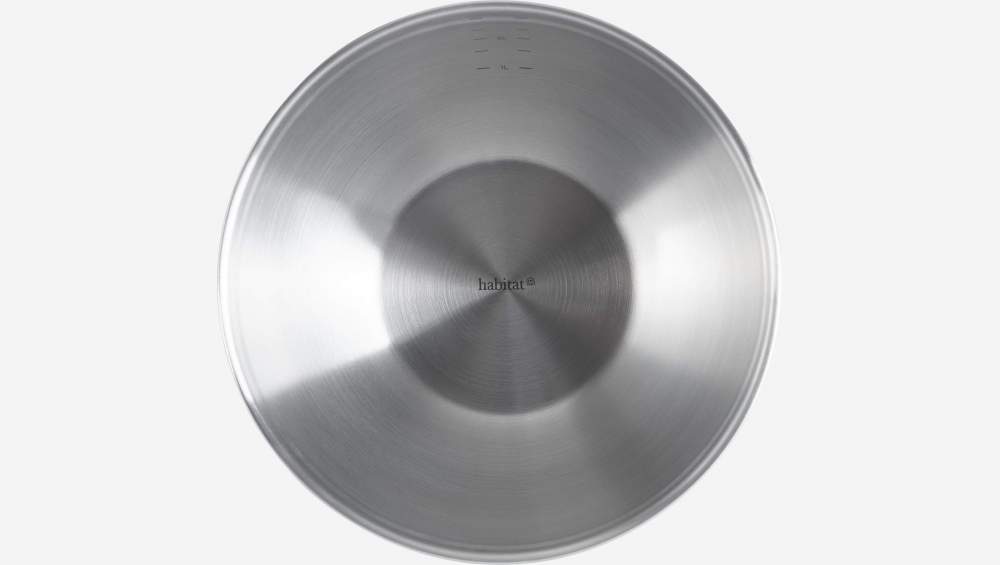 Bol en inox avec base anti-dérapante - 24 cm - Argent