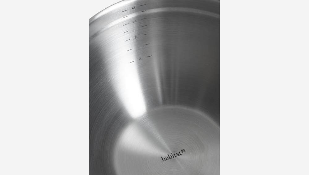 Bol en inox avec base anti-dérapante - 24 cm - Argent