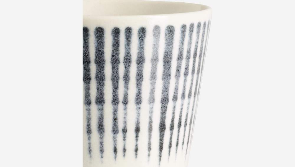 Tasse en porcelaine - Lignes bleues - 180 ml