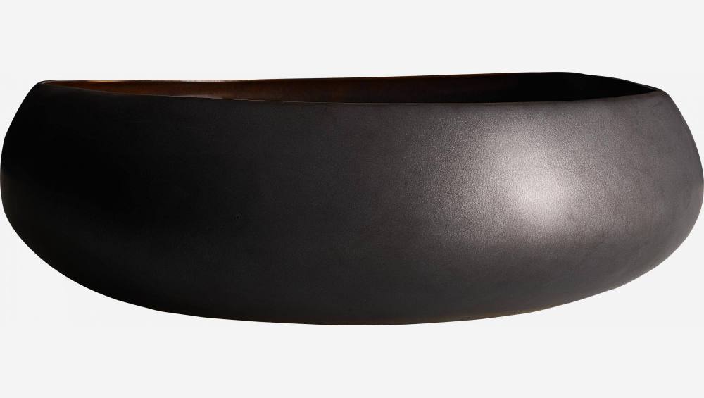 Plat creux en grès - 31 cm - Noir