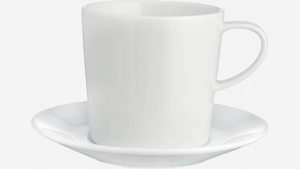 4 tasses à expresso en porcelaine blanche