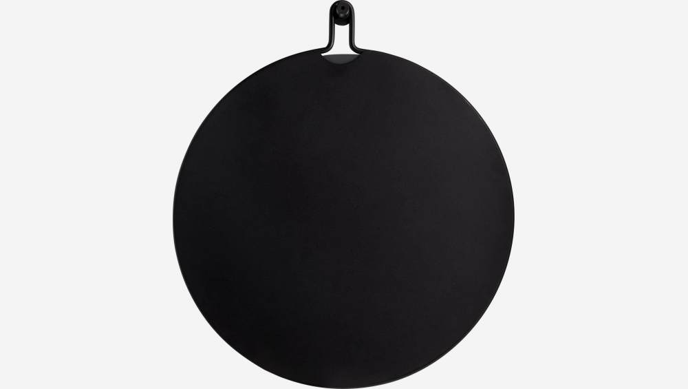 Miroir rond en métal - 52 cm - Noir