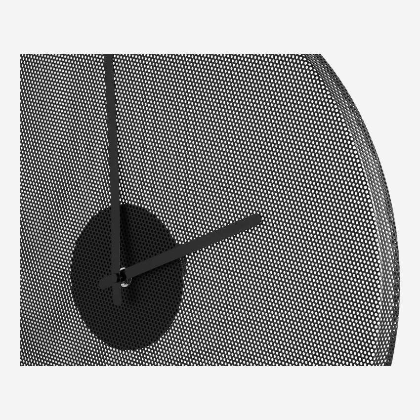 Horloge murale en métal - 43 cm - Noir