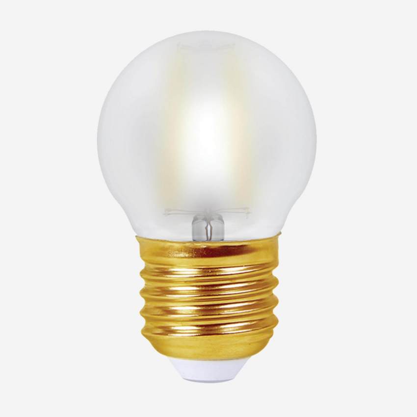 Ampoule sphérique à LED G45 E27 en verre dépoli - 4W - 2700K