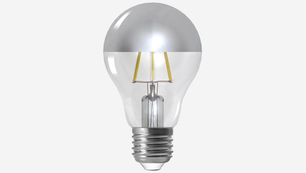 Ampoule standard à LED A60 E27 calotte argentée - 6W - 2700K 