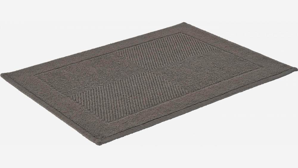 Tapis de bain 80x60cm en coton marron